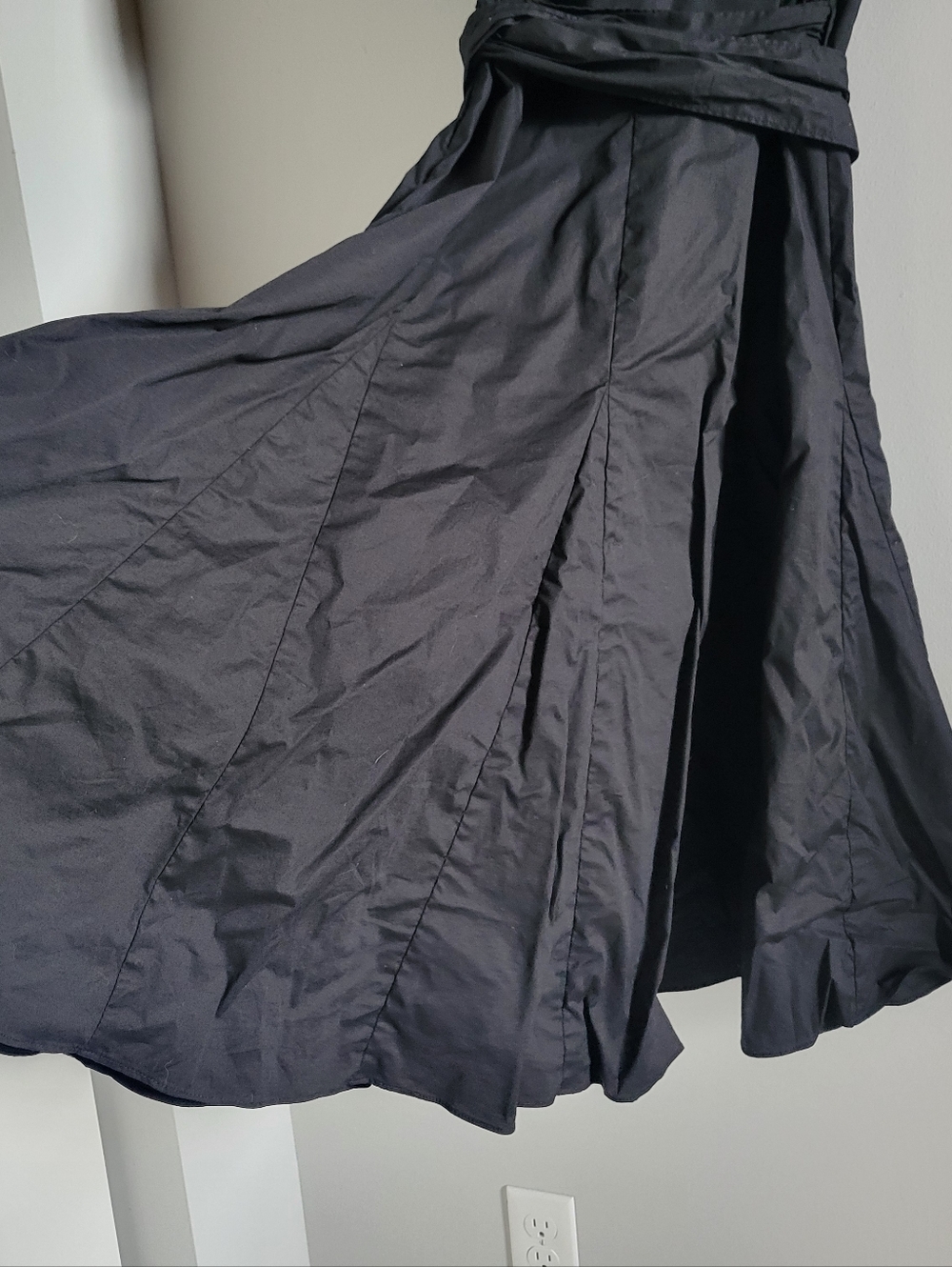 Sandro Sportswear Wrap Fit & Flair Black Dress Womens Size 16 (L/XL) - Picture 9 of 16
